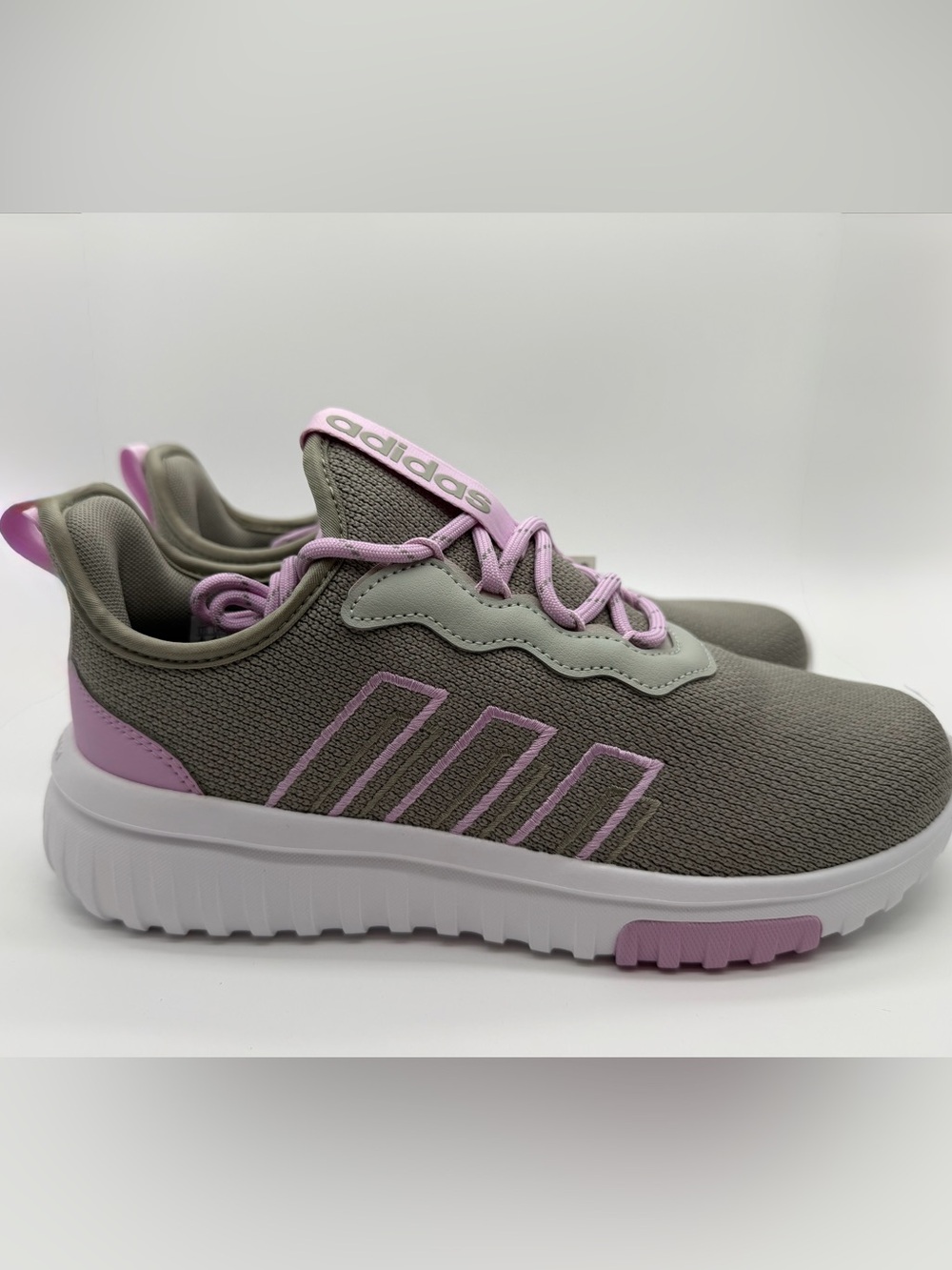 NEW!!! Adidas kaptir flow 2.0 Women's Taupe and Light Pink Knit Lace-Up Sneakers